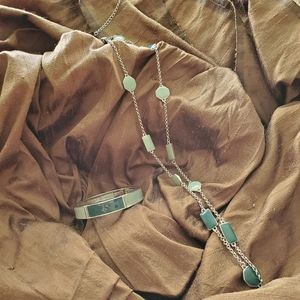 Two-tone Cookie Lee Necklace and Bracelet set